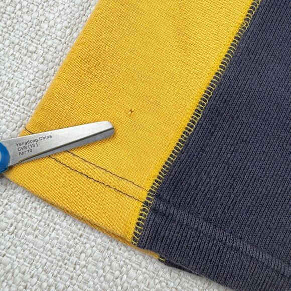 Sonoma Vintage Long Sleeve Shirt Men's 90s Y2K Gray Yellow Skater Sweater Large - Picture 12 of 13